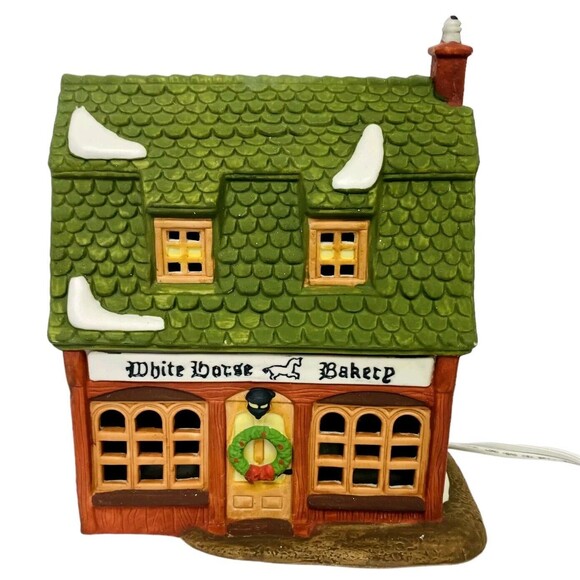 Dept 56 White Horse Bakery Dickens Village VTG 1988 Heritage Collection Cord Box - Picture 4 of 15